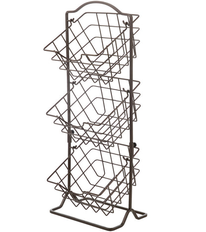 Tiered Iron Storage Rack for Fruits & Vegetables