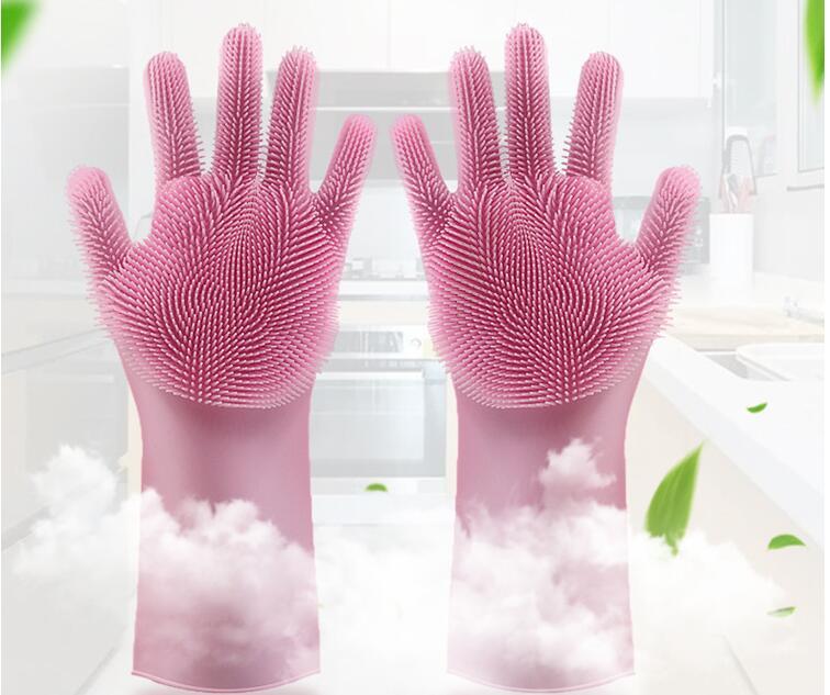 Heat-Resistant Silicone Scrub Gloves