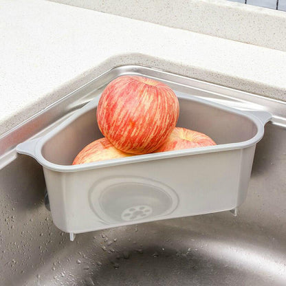 Tri-Storage Sink Rack: Ventilated Sponge Organizer