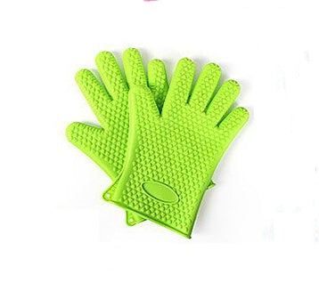 Silicone BBQ & Oven Mitts - Heat Resistant Gloves