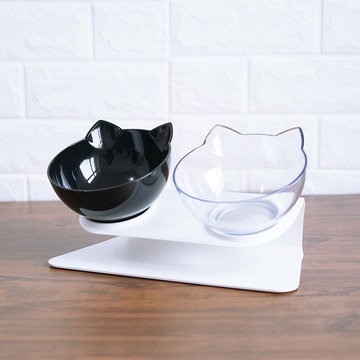 Cat Double Bowl: Protects Cervical Vertebra, Elevates Feeding Comfort