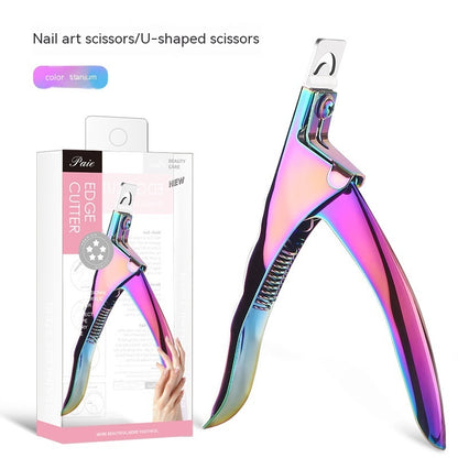 U-Shaped Nail Trimming Scissors - Stainless Steel Tool