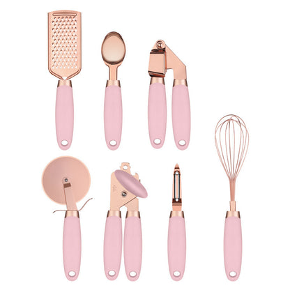 Copper Plated Kitchen Peeler & Cutlery Rack Set