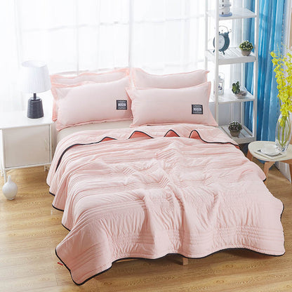 Pure Color Cooling Blanket: Compressible Summer Quilt Comfort