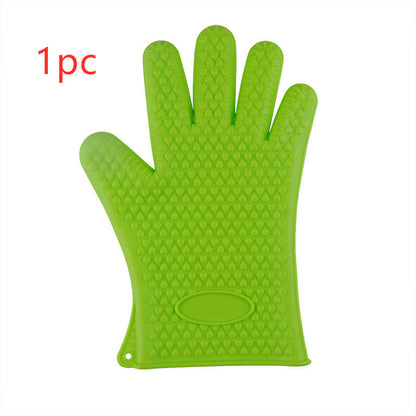 Silicone BBQ & Oven Mitts - Heat Resistant Gloves