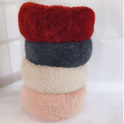 Cozy Cat Sleeping Bed: Plush Round Winter Nest Mattress