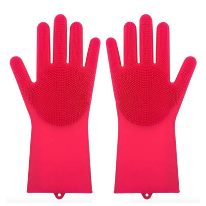 Heat-Resistant Silicone Scrub Gloves