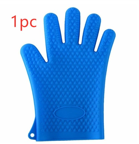 Silicone BBQ & Oven Mitts - Heat Resistant Gloves