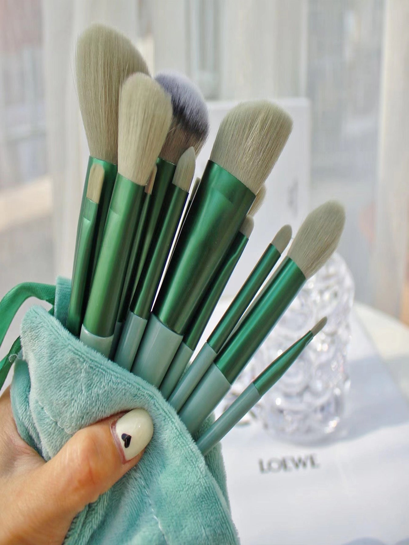 Soft Fiber Makeup Brush Set with Travel Bag