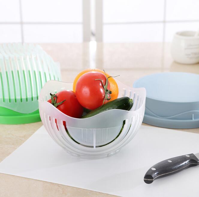 QuickSlice Salad Bowl: Effortless Veggie Chopper