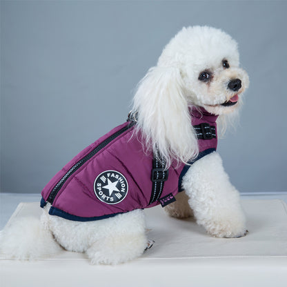 Warm Hooded Pet Dog Clothes for Small Dogs Winter Jackets