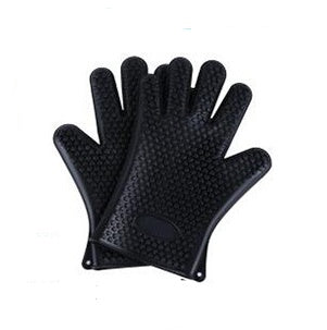 Silicone BBQ & Oven Mitts - Heat Resistant Gloves