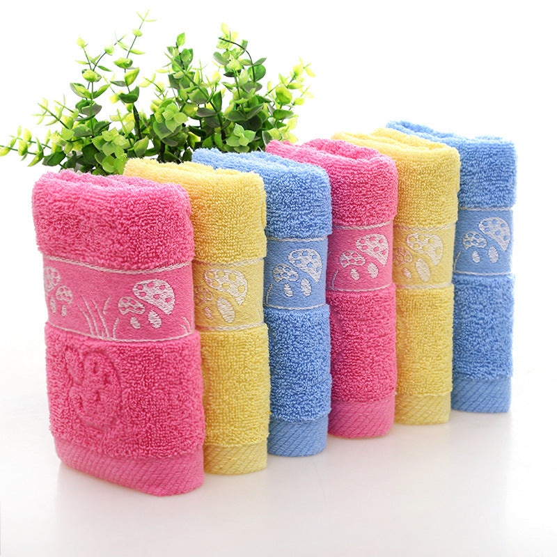 Soft Cotton Face Towel - Blue, Pink, Yellow Options