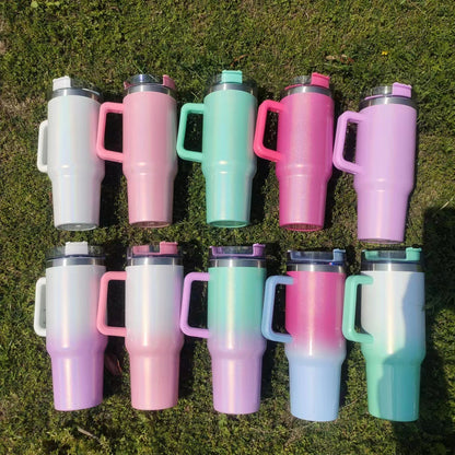 Rainbow Insulated Double-Layer Stainless Steel Tumbler