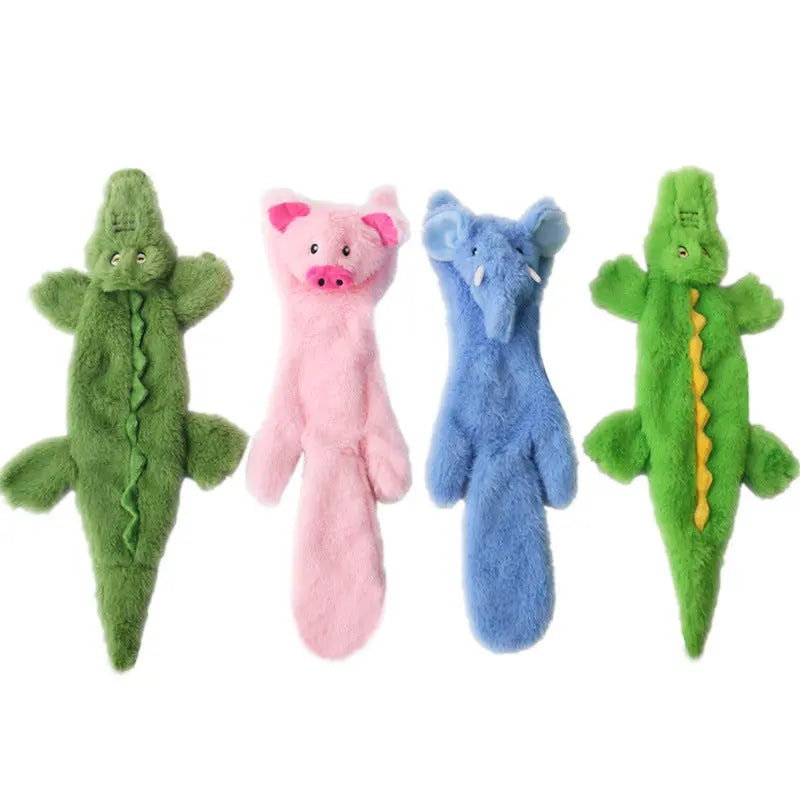 New Pet Plush Crocodile Pig Elephant Sound Paper Toy Dog Relief Bite Resistant Leather Shell Toy  Killer Products