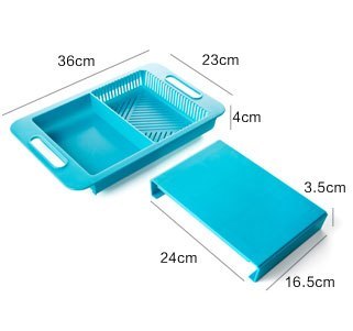 Multifunction Kitchen Chopping Blocks with Drain Basket Board