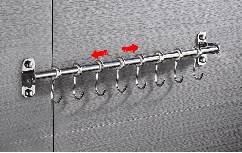 Mirror Finish Stainless Steel Kitchen Hook Rack