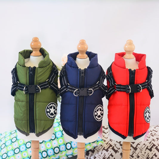 Warm Hooded Pet Dog Clothes for Small Dogs Winter Jackets