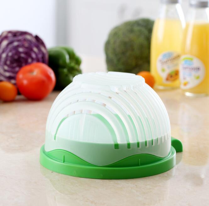 QuickSlice Salad Bowl: Effortless Veggie Chopper