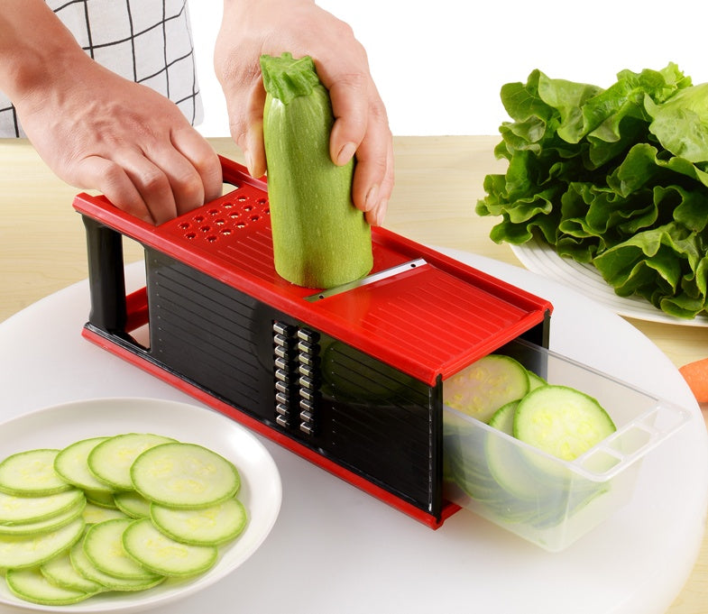 Versatile Kitchen Cutter with Storage & Safety Guard