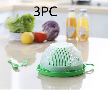 QuickSlice Salad Bowl: Effortless Veggie Chopper