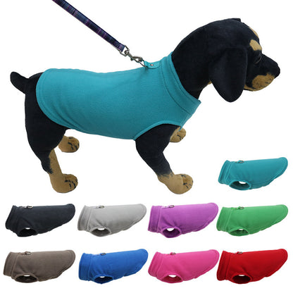 Cozy Pet Clothes Dog Thickened Solid Color Polar Fleece