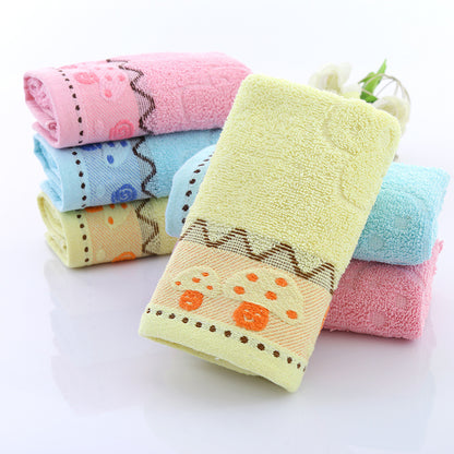 Soft Cotton Face Towel - Blue, Pink, Yellow Options