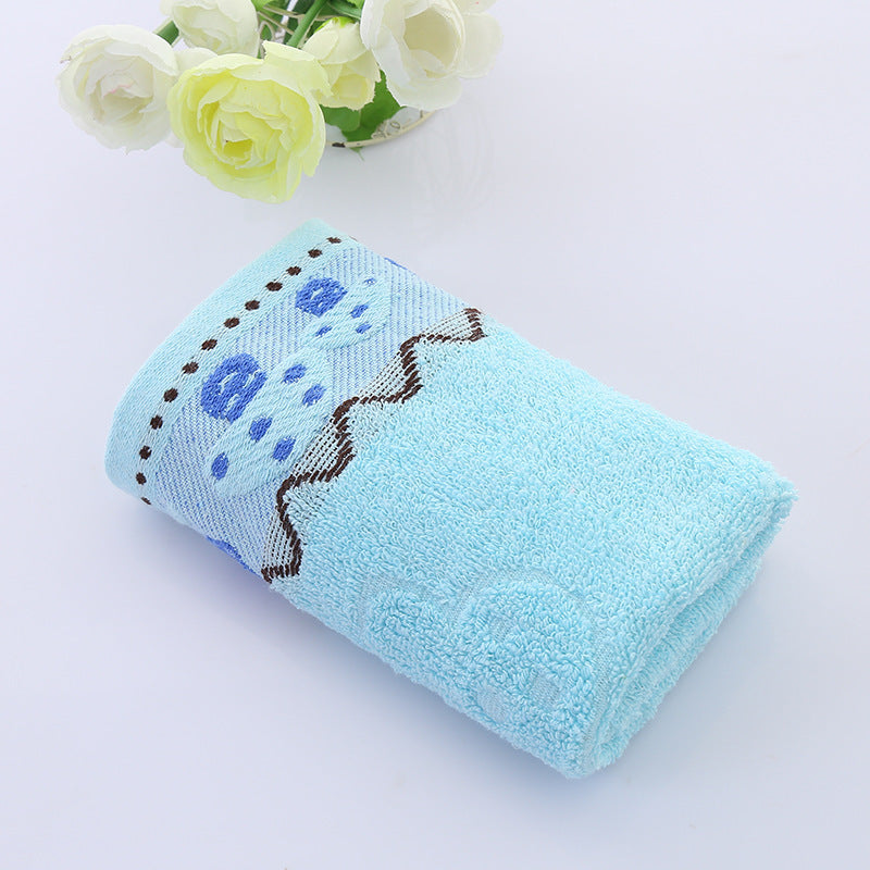 Soft Cotton Face Towel - Blue, Pink, Yellow Options