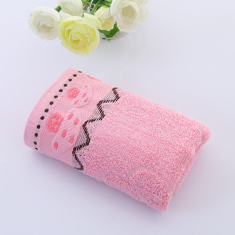 Soft Cotton Face Towel - Blue, Pink, Yellow Options