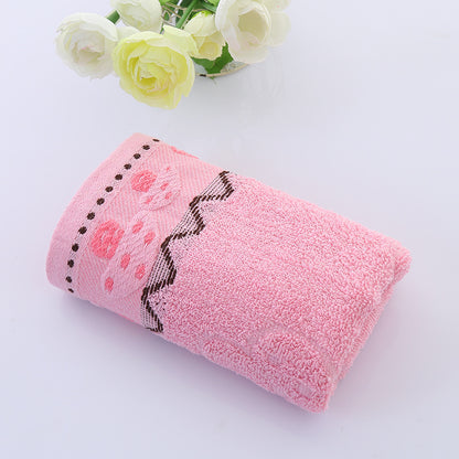 Soft Cotton Face Towel - Blue, Pink, Yellow Options