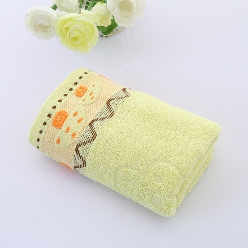 Soft Cotton Face Towel - Blue, Pink, Yellow Options