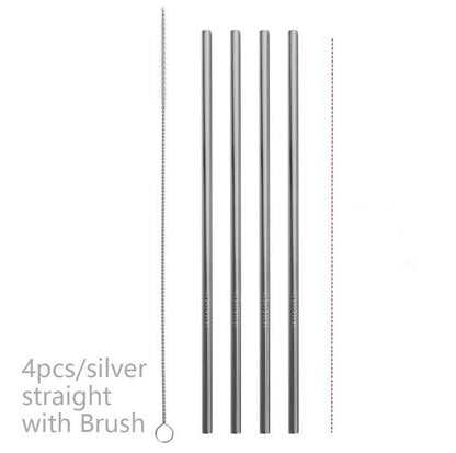 Vibrant Eco-Friendly Stainless Steel Straws Set