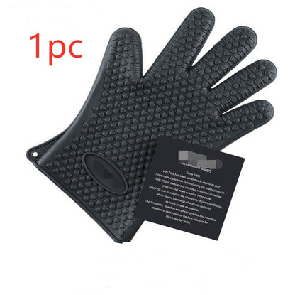 Silicone BBQ & Oven Mitts - Heat Resistant Gloves