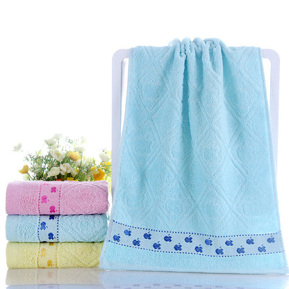 Soft Cotton Face Towel - Blue, Pink, Yellow Options