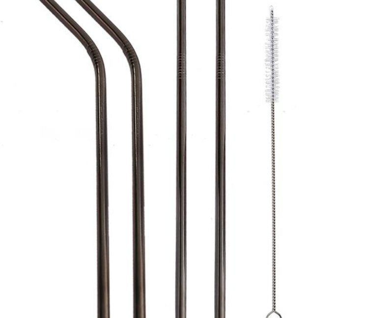 Vibrant Eco-Friendly Stainless Steel Straws Set