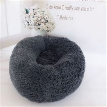 Cozy Cat Sleeping Bed: Plush Round Winter Nest Mattress