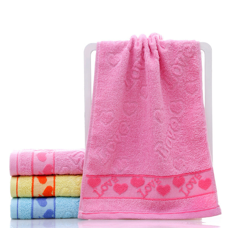 Soft Cotton Face Towel - Blue, Pink, Yellow Options