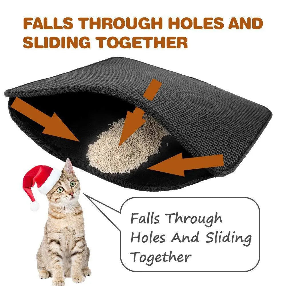 Waterproof Double-Layer Cat Litter Mat – Easy Clean Pet Pad  Killer Products