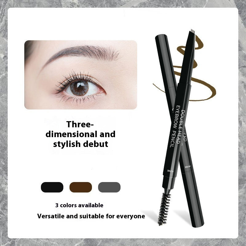 Dual-Head Waterproof Eyebrow Pencil - Smudge-Free