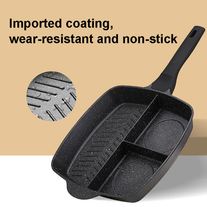 Versatile 3-in-1 Non-Stick Omelette Frying Pan