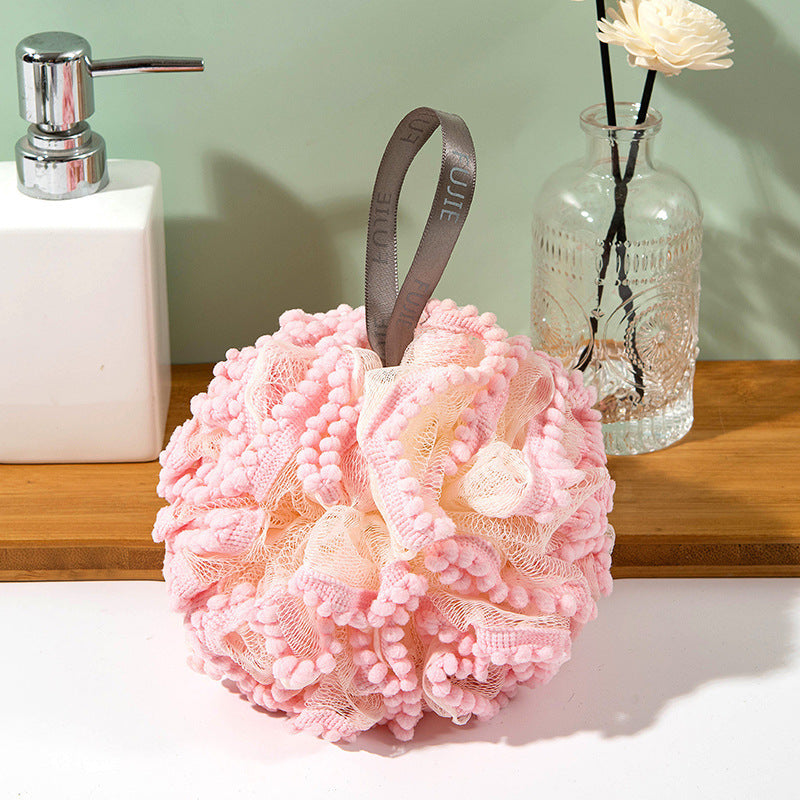 Luxury Pearl Loofah: Blossom & Violet Bath Ball