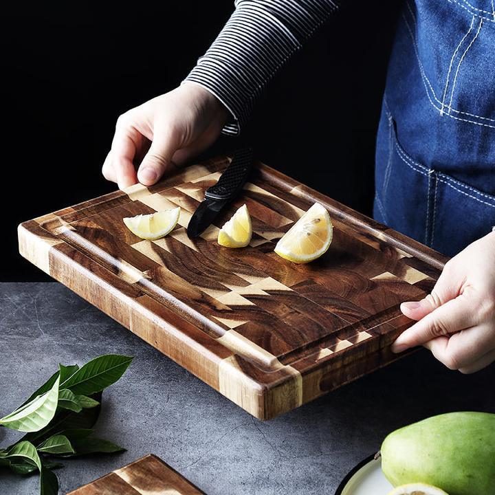 Solid Wood Parquet Cutting Board for Kitchen Prep