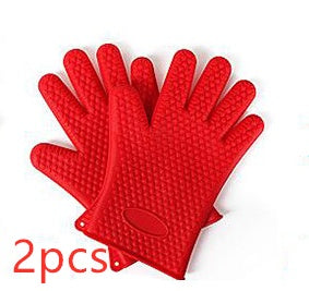 Silicone BBQ & Oven Mitts - Heat Resistant Gloves