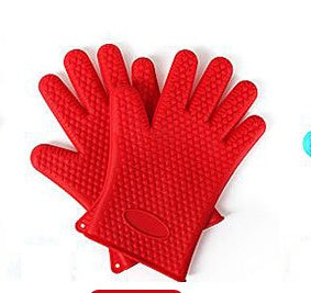 Silicone BBQ & Oven Mitts - Heat Resistant Gloves