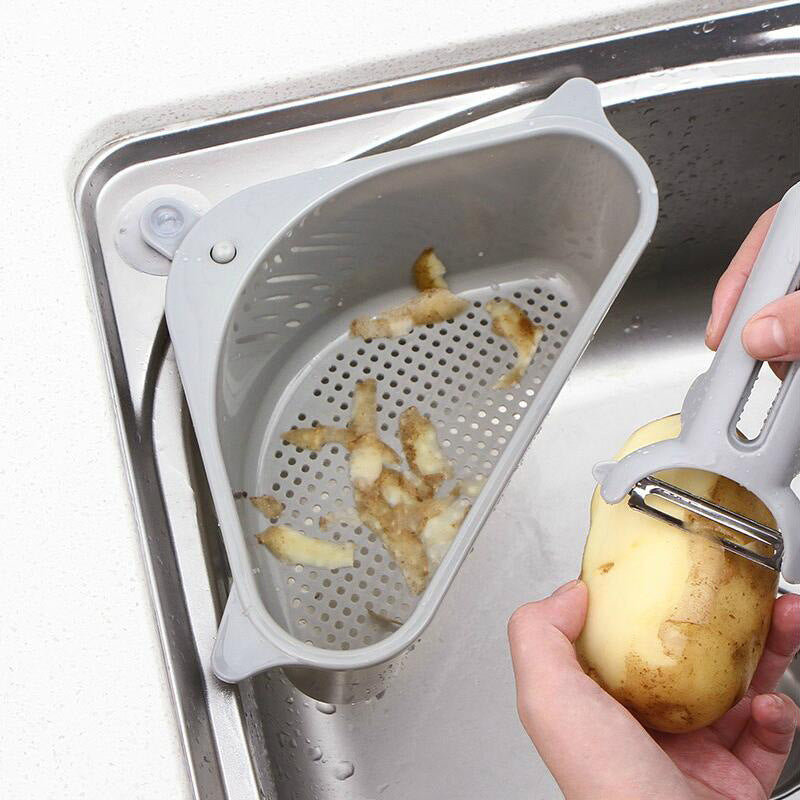 Tri-Storage Sink Rack: Ventilated Sponge Organizer