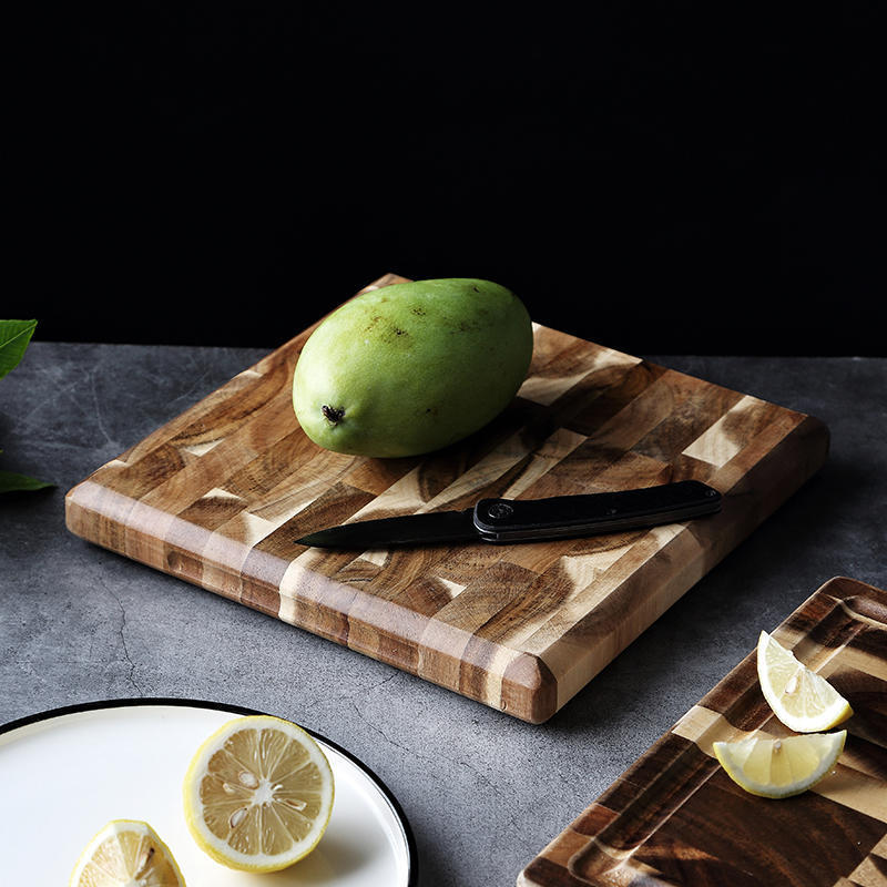 Solid Wood Parquet Cutting Board for Kitchen Prep