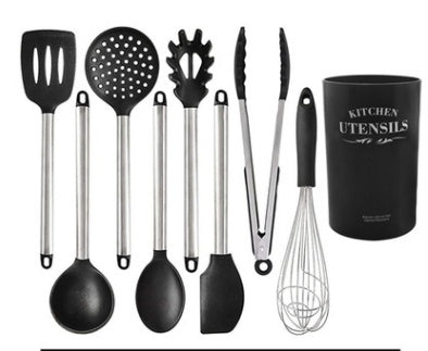 Silicone Utensil Set: Modern 9-Piece Kitchen Kit