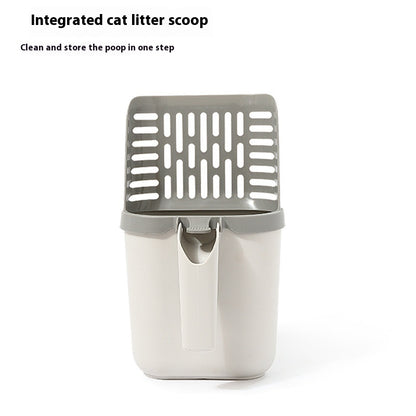 Large Capacity Cat Litter Scoop With Integrated Shit Storage Box