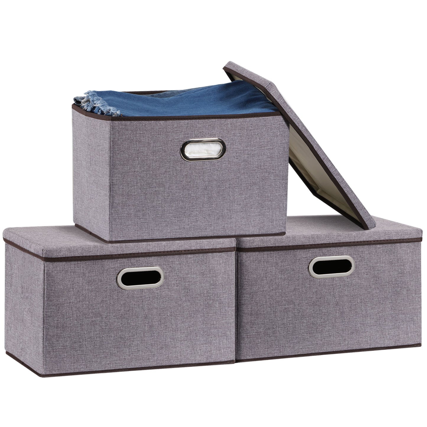 Eco-Friendly Cotton-Linen Folding Storage Box Set