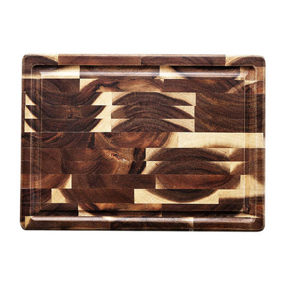 Solid Wood Parquet Cutting Board for Kitchen Prep